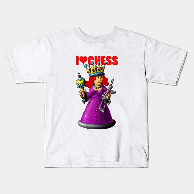 Chess - The Queen Kids T-Shirt by JohnT